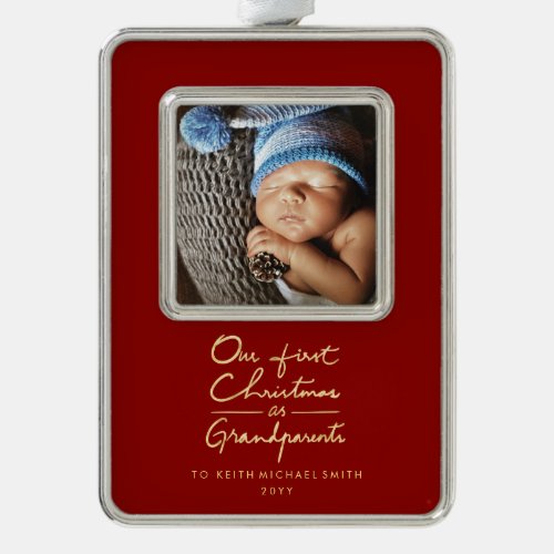 Our First Christmas as Grandparents Keepsake Photo Christmas Ornament