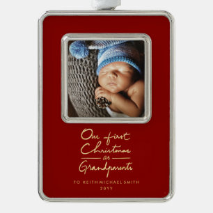 Our First Christmas as Grandparents Keepsake Photo Ornament