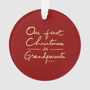 Our First Christmas as Grandparents Photo Ornament