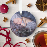 Our First Christmas As Grandparents Silver Foil Ornament<br><div class="desc">Our First Christmas As Grandparents Silver Foil Ceramic Ornament</div>
