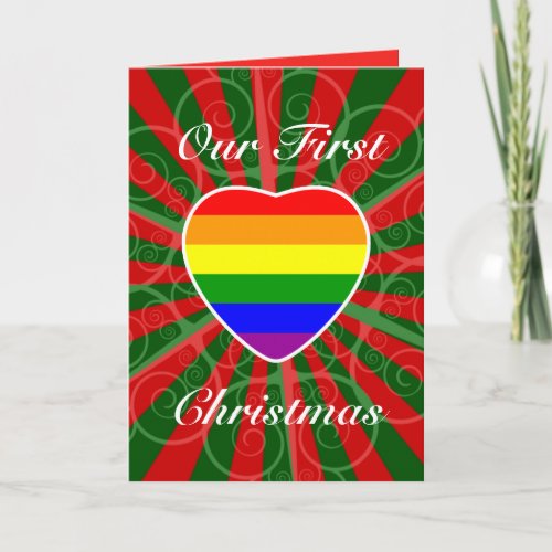 Our First Christmas as LGBT Married Couple Holiday Card