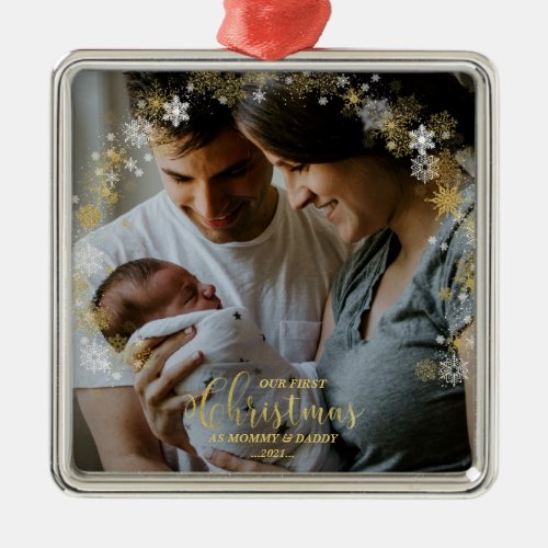 Our First Christmas as Mom and Dad Family Ornament