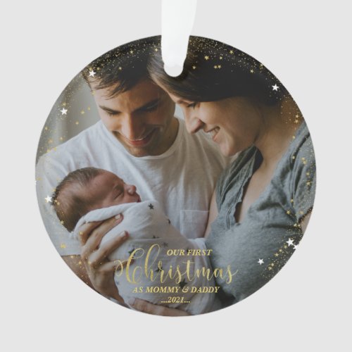 Our First Christmas as Mom and Dad Family Ornament