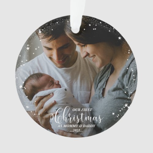 Our First Christmas as Mom and Dad Family Ornament