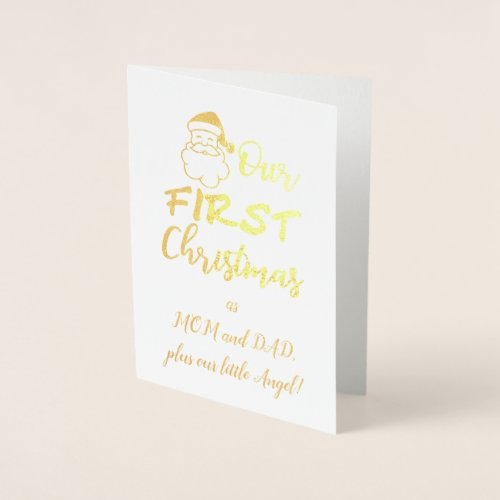 Our First Christmas as MOM and DAD Foil Card