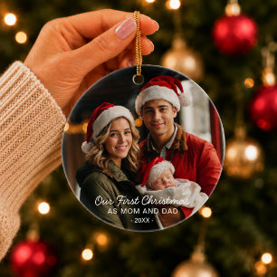 Our First Christmas as Mom and Dad Ornament