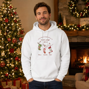 Our First Christmas as Mom and Dad Personalized Hoodie