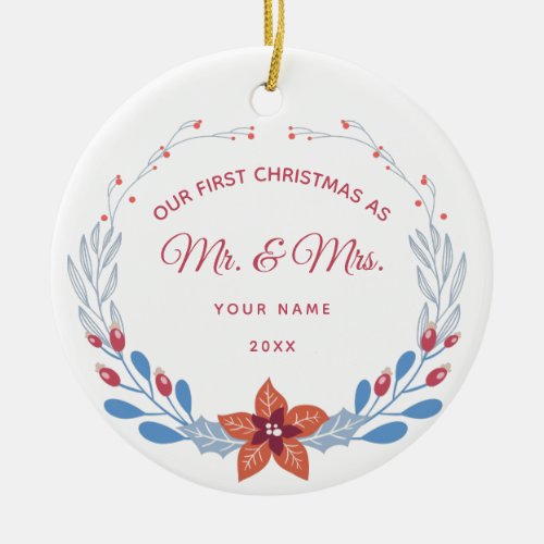 Our First Christmas As Mommy  Daddy Ceramic Ornament