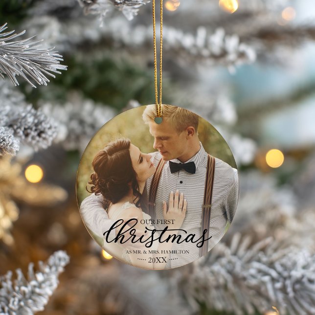 Our First Christmas As Mr And Mrs 2020 Ceramic Ornament (Creator Uploaded)