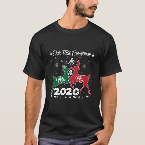 Our First Christmas As Mr And Mrs 2020 Matching Re T_Shirt