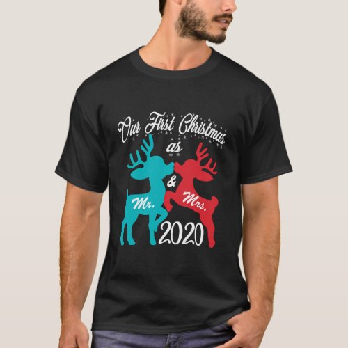 Our First Christmas As Mr And Mrs 2020 Matching Re T_Shirt