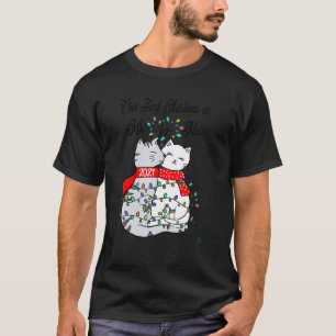 Our First Christmas as Mr and Mrs 2021 Cat Couple T-Shirt