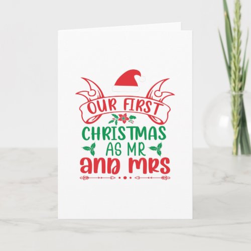 Our First Christmas As Mr And Mrs_christmas_funny Card