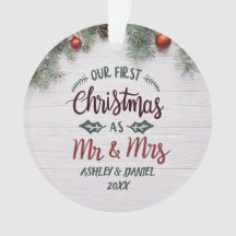 Our First Christmas As Mr and Mrs Floral Custom