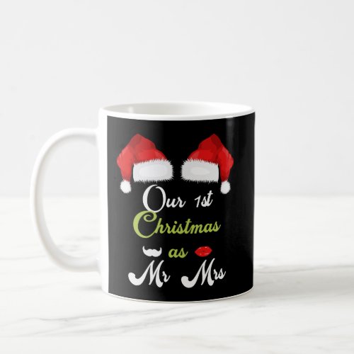 Our First Christmas As Mr And Mrs Matching Married Coffee Mug