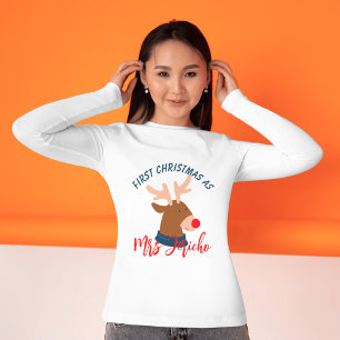 Our First Christmas as Mr. and Mrs. Newlywed Latte Sweatshirt