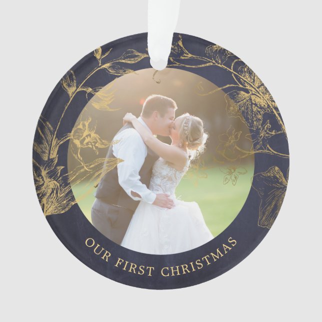 Our first Christmas as Mr and Mrs newlyweds  Ornament (Front)