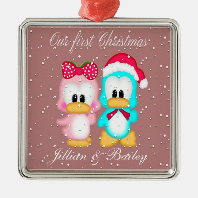 Our First Christmas as Mr. and Mrs. Ornament (Front)