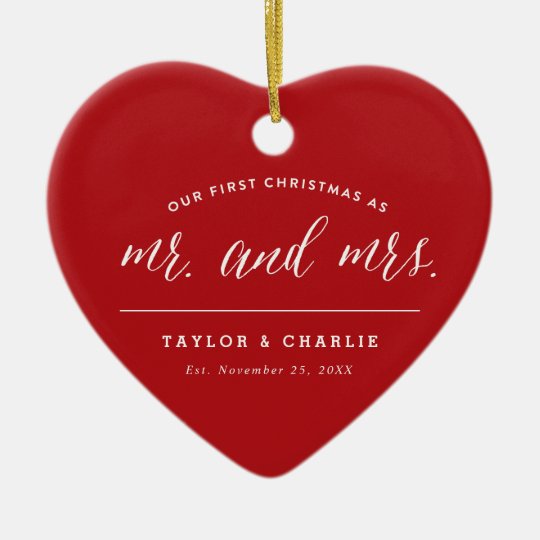 Download Our First Christmas As Mr And Mrs Photo Wedding Ceramic ...