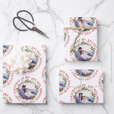 Goodbye Miss Hello Mrs Red White Bridal Shower Wrapping Paper