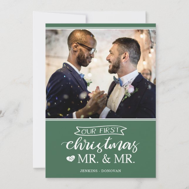 Our first Christmas as mr & mr gay wedding Holiday (Front)