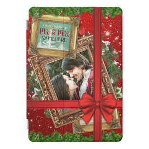 Our First Christmas as Mr & Mrs Gold Frame Photo iPad Pro Cover