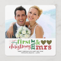 Our First Christmas as Mr & Mrs Holiday Card