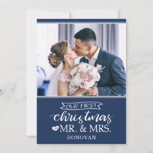 Our first Christmas as mr & mrs newlyweds Holiday  Card