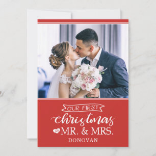 Our first Christmas as mr & mrs newlyweds Holiday Card