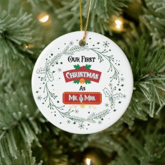 Our First Christmas as Mr. & Mrs. Ornament