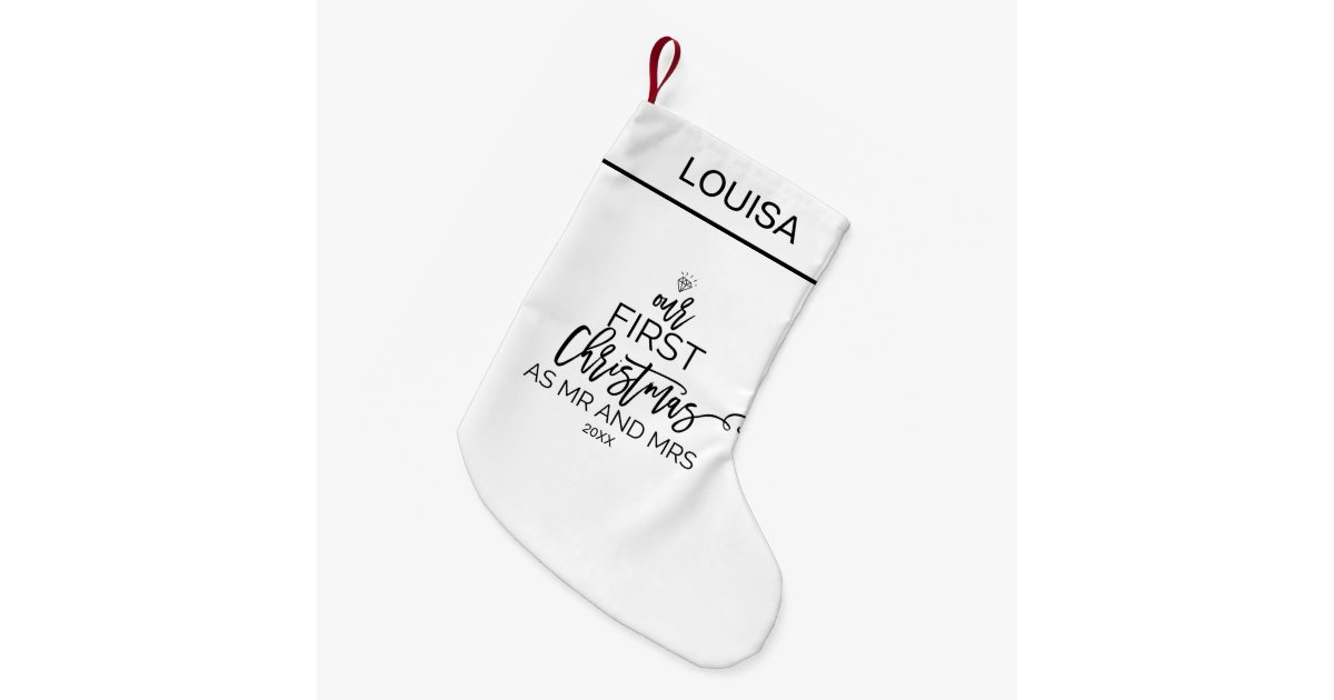 Our First Christmas As Mr Mrs Personalized Name Small