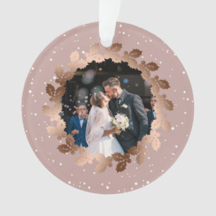 Our first Christmas as Mr. & Mrs. wedding photo Ornament