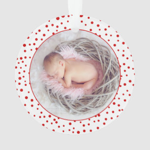 Our first Christmas as parents car gifts red photo Ornament