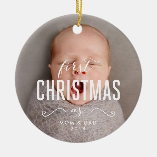 Our First Christmas as Parents Ornament (Front)