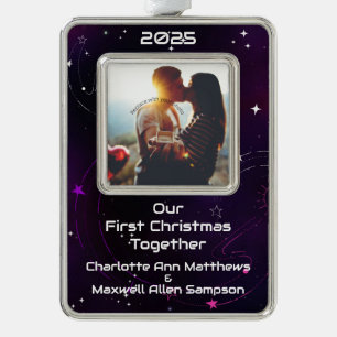 Our First Christmas Couple's Outer Space Ornament
