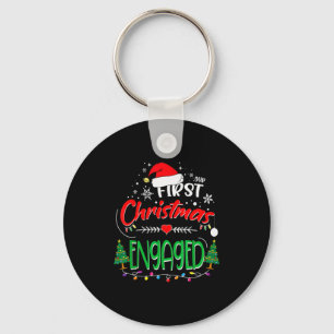 Our First Christmas Engaged 2021 1st Christmas Keychain