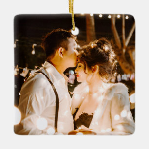 Our First Christmas Engaged 2024 Wedding  Ceramic Ornament