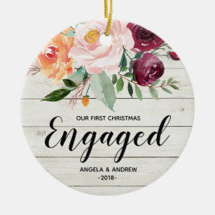 just engaged ornaments