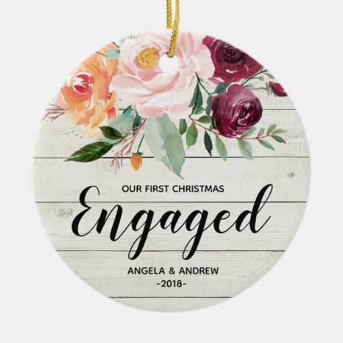 Our First Christmas Engaged Christmas Ornament
