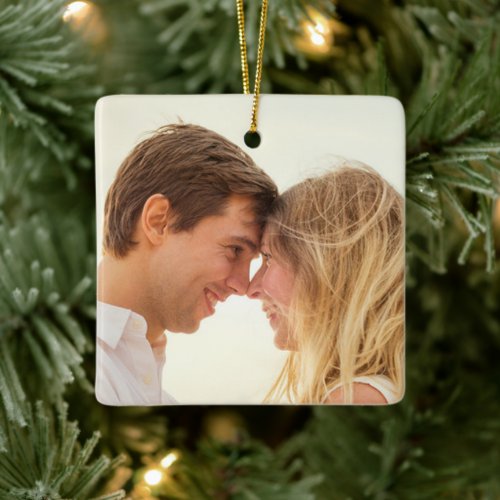 Our First Christmas Engaged Joyful Gift Ceramic Ornament