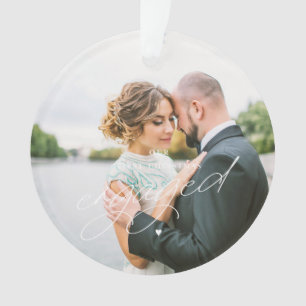 Our First Christmas Engaged Photo Ornament