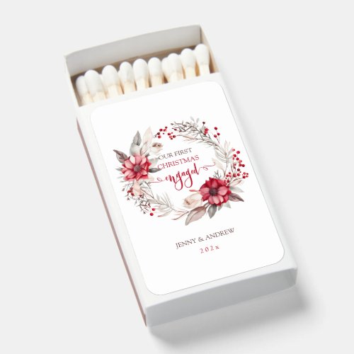 Our first Christmas Engaged wreath Matchboxes
