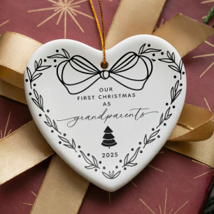 Our First Christmas Grandparent Ceramic Ornament
