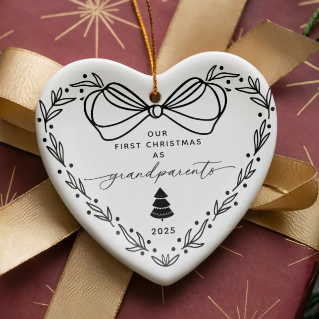 Our First Christmas Grandparent Ceramic Ornament (Creator Uploaded)