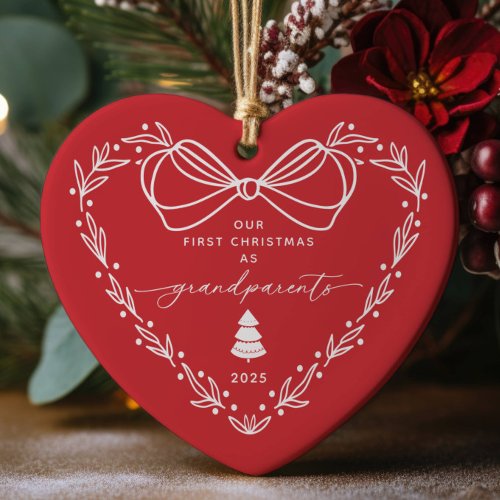 Our First Christmas Grandparent Ceramic Ornament