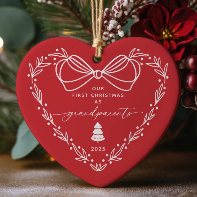 Our First Christmas Grandparent Ceramic Ornament (Creator Uploaded)