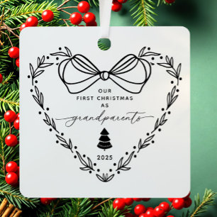Our First Christmas Grandparent Metal Ornament