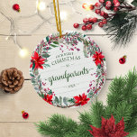 Our First Christmas Grandparents 2020 Wreath Ceramic Ornament<br><div class="desc">Our First Christmas Grandparents 2020 Wreath Ceramic Ornament</div>