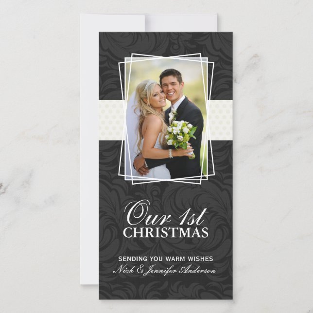 Our First Christmas Holiday Photo Cards (4x8) (Front)