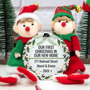 Our First Christmas In Our New Home 2023 Custom Ceramic Ornament
